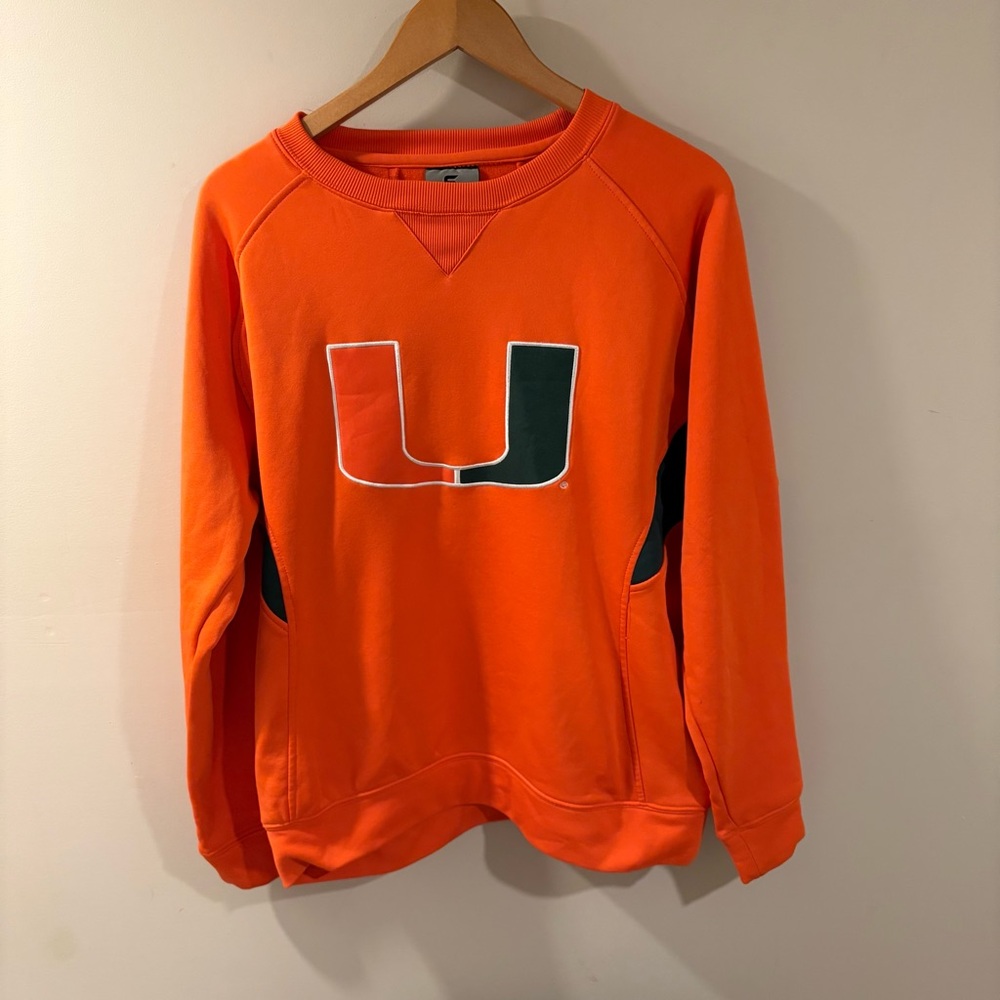 2/$30 Miami Hurricanes Vibrant Orange Sweatshirt with Logo